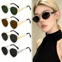 1 件装 女士时尚飞行员时尚眼镜 潮流驾驶眼镜 沙滩配饰眼镜 遮阳镜 - 彩色 - 查看 11