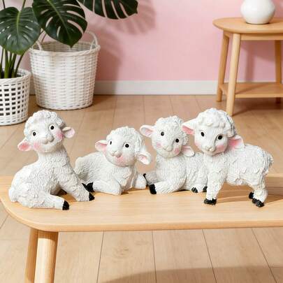 1 chiếc khay trang trí hình cừu bằng nhựa dễ thương, thích hợp cho lễ Eid Al-Fitr và Eid Al-Adha, được trang trí hình cừu để viết lời chúc, tuyệt vời cho quà tặng, tiệc tùng, trang trí văn phòng và các ngày lễ.