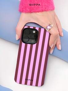 1个紫色条纹印花手机壳，适用于 17 Pro Max，也适用于16 Pro Max、15 Pro Max、14 Pro Max，韩版时尚趣味手机壳，兼容11/12/13/14/15/16 Pro Max Plus，优雅设计男女皆宜，是圣诞节、情人节、复活节、婚礼季和生日送给女友的理想礼物 - 紫色 - 查看 5