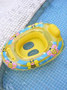 1pc Kids Inflatable Swimming Pool Seat Ring, Cute Floating Seat Ring, Swimming Ring, Infant Underarm Floating Ring, Summer Swimming - Multicolor - View 4