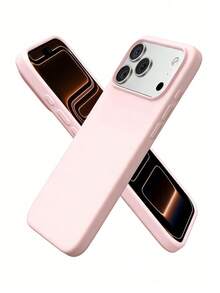 液态硅胶三层全包覆软壳保护套，兼容 17、17 Air、17 Pro、17 Pro Max，具有防震、防刮擦超细纤维内衬功能，也适用于 11、12 Mini、13、16 Pro Max、15、14、7、8 Plus、XS Max、XR、X/XS。 - 灰粉 - 查看 3