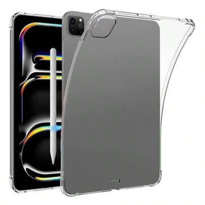 1pc Transparent TPU/Full Edge Protection/Anti-Drop Airbag/High Definition High Transparency/Silicone Soft Case/Transparent Shell/Protective Case Compatible With IPad (Air4/5/6/7)/(IPad7/8/9)/10th Gen, 11 A16 (2025)
