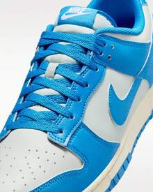 Nike Dunk Low Retro 'Essential Edition' - Premium Genuine Leather Low-Top Sneakers | Viral 2026 Classic Basketball Silhouette | High-Quality Daily Lifestyle Trainers | Comfortable Padded Streetwear Staples | Authentic Unisex Sportswear - 藍色 - 查看 7