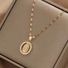 1件女士金色圣母玛利亚吊坠项链 - 聖母瑪麗亞 - 查看 1