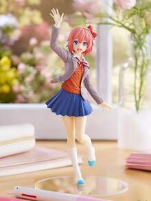 Doki Doki Literature Club! Articulated Figurine Models, Approx. 10CM Tall, Monika, Sayori, Natsuki, Yuri Anime Character Cute Desktop Decor Figures, Doki Doki Literature Club Merchandise Figurines - Multicolor - View 16
