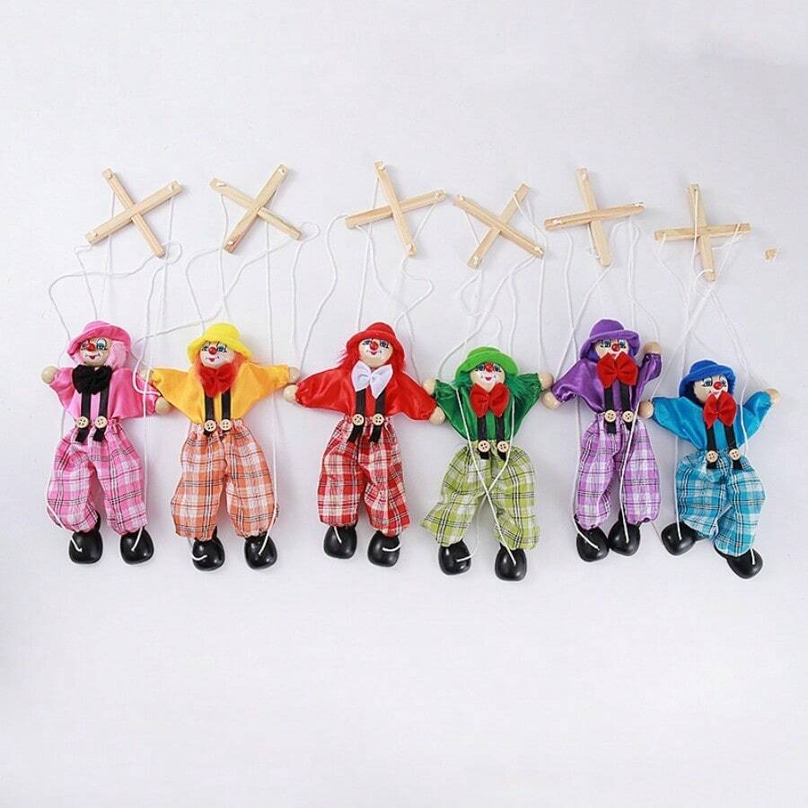 木偶 - 小丑拉绳皮革影子木偶 - 工艺品 - 欧美拉绳小玩具 - 化身 - 恶魔 - 浪漫情侣游戏 - 猫咪礼物 - 女士游戏 - 男士游戏 - 圣诞节 - 玩具 - 恶魔 - 互动 - 派对游戏 - 游戏 - 我玩 - 史迪奇玩具 旅行玩具 教室减压玩具 迷你玩具 洗澡玩具 圣诞文具 减压球 生日礼物 - 节日礼物 - 完美礼物 - 礼物 - 彩色 - 查看 1