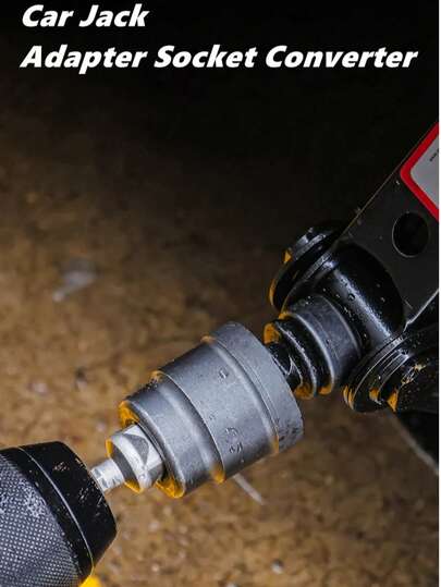 Adaptador de gato de tijera, zócalo universal de acero al cromo vanadio, accesorio de herramienta de elevación de gato de coche para taladro de impacto eléctrico, llave de trinquete