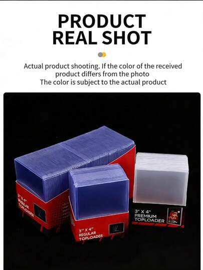 3"X 4" Transparent Regular Top Loader Card Sleeves And Soft Sleeves (25 Pack) For Standard Size Cards