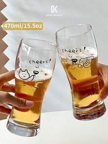 1/2 chiếc cốc thủy tinh cầm tay dung tích lớn, họa tiết chó mèo dễ thương, thích hợp làm cốc bia, cốc nước ép, cốc đựng đồ uống, đồ dùng cho mùa đông và mùa hè, sử dụng hàng ngày trong nhà bếp và phòng ăn, quà tặng Giáng sinh và Lễ tình nhân, họp mặt gia đình và tiệc tùng, hoạt động xây dựng đội nhóm, cũng là một món quà tuyệt vời. - Nhiều màu - Xem 1