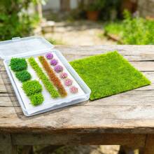 Miniature Static Grass Tufts & Flower Clumps Set For Model Train Diorama, 15x15cm (5.91x5.91in) Artificial Lawn + 1 Box Assorted Color Flower Bushes Kit For Wargaming Terrain, Micro Landscape, Dollhouse Garden, DIY Craft Scenery Building Supplies - Multicolor - View 15