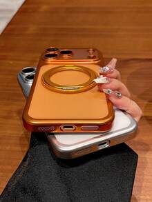 Luxury Frosted Translucent Thin Plating Candy Matte Camera Protection Phone Case Compatible With IPhone 17 Pro Max 17 Pro 16 15 14 13 12 Pro Max 14 15 16 Plus 17 16 15 14 360° Rotating Stand Shockproof Bumper Cases Cover Dundas - Silver - View 8