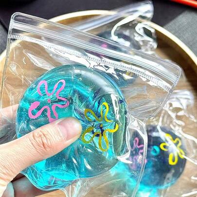 海洋麦芽橡皮泥挤压玩具，夏日清凉麦芽挤压玩具，超吸睛粘性袋装流体球，减压休闲慢回弹玩具，手工DIY减压玩具，适合上班族、成人、青少年，可缓解压力并带来乐趣，是各年龄段的绝佳派对礼物和生日礼物。