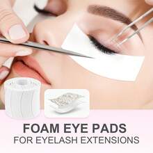 110pcs Eyelash Grafting Pad, Pre-Cut Foam Eyelash Tape, U-Shaped Eyelash Transplantation Eye Patch, Eyelash Tape, Under Eye Pad, Beauty Tool - White - View 2