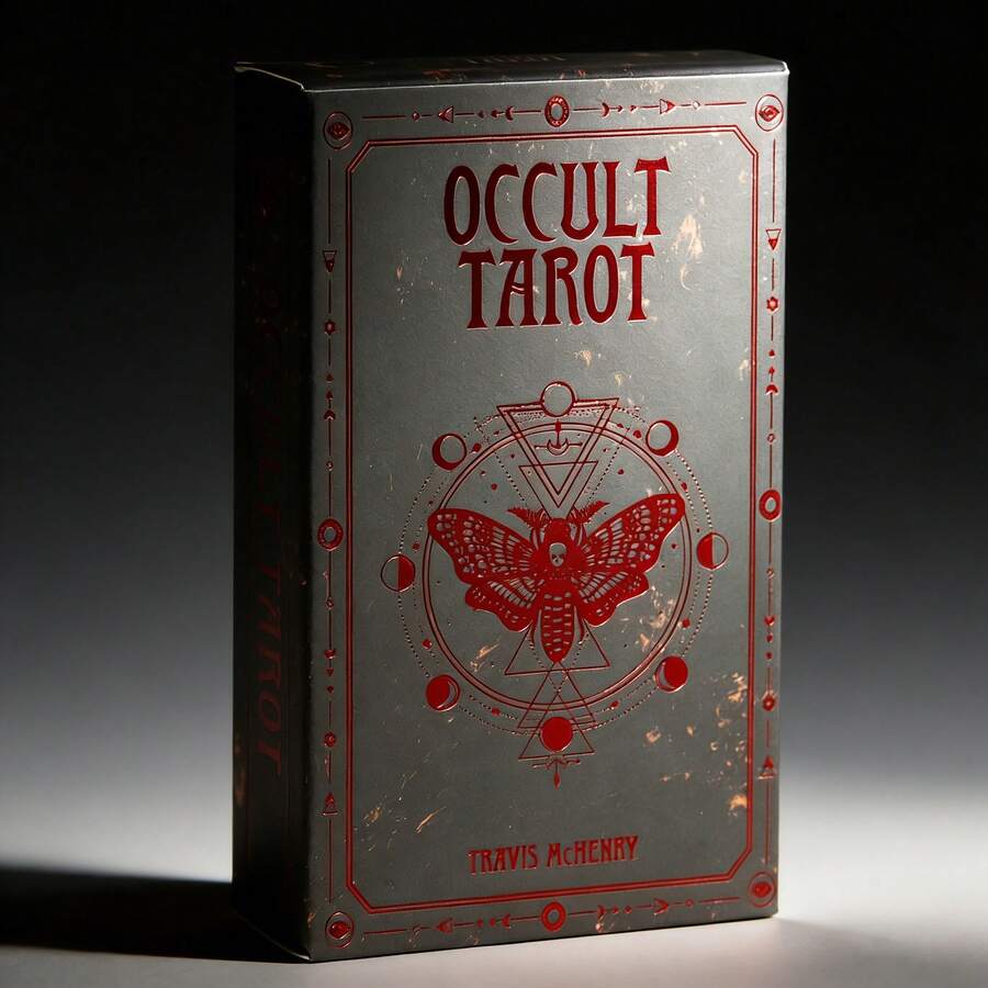 Occult Tarot Deck | 78 Occult-Themed Tarot Cards With Gothic & Esoteric Artwork | Divination Tool For Dark Spirituality, Witchcraft & Occult Practices - Grey - View 1