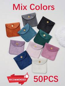 1/10/50个装 天鹅绒礼品袋，珠宝包装袋，珠宝礼品袋，婚礼生日派对糖果袋，耳环手链项链收纳袋，派对节日礼品包装袋 - I7 - 查看 13