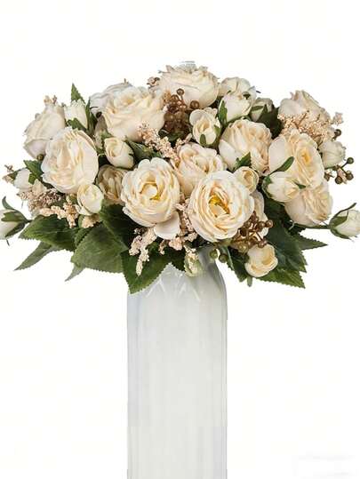 1 bó/3 bó hoa mẫu đơn giả hỗn hợp, trang trí đám cưới, bó hoa cô dâu, trang trí lớp học, trang trí bình hoa nhà cửa, trang trí tiệc ngoài trời, sinh nhật.