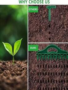 Hand-Held Seeding And Soil Drilling Tool | Suitable For Agricultural Land, Gardening And Vegetable Planting, Made Of PE Material - Green - View 4