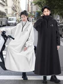 Áo mưa thời trang cho nam và nữ, áo khoác mưa dày dặn chống thấm nước, áo mưa đa chức năng có mũ trùm đầu dành cho người đi xe đạp/xe máy/xe đạp điện, áo mưa chắn gió cho các hoạt động ngoài trời. - Nhiều màu - Xem 12