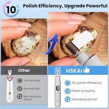 Professional Nail Drill Kit Electric Nail File with LCD and Lamp Long-Lasting Thick Toenail Grinder Rechargeable and Cordless Toe Nail  Tools for Women and Men Manicure and Pedicure Gifts - Pro White - Ver 3