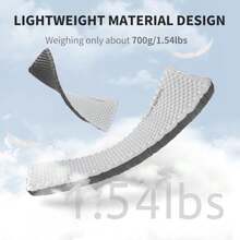 20oz Ultralight Sleeping Pad with Sidewalls Insulated Inflatable Sleeping Pad 6.5R Lightweight Sleeping Mat for Camping Hiking Backpacking 10cm Thickened - Plata Mediana - Ver 7