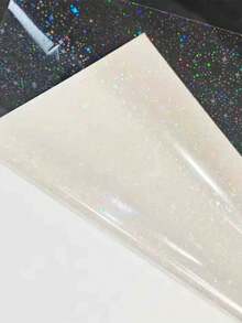 Y&D 10张A4全息贴纸，透明乙烯基自粘防水膜，带水钻彩虹星图案 - 多色 - 查看 17