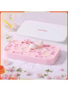 SANRIO Silicone Ice Cube Tray With Lid - Cute Cartoon Shape, Perfect Molding, Suitable For Home Ice Making - Multicolor - View 7