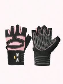 GOUNOD Workout Gloves For Men And Women, Weight Lifting Gloves With Excellent Grip, Lightweight Gym Gloves For Weightlifting, Cycling, Exercise, Training, Pull, Fitness, Climbing And Rowing,Suitable For Cycling,Riding Motorcycle And Skiing,Black Gloves - 粉色 - 查看 5
