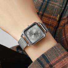 1pc Classic Elegant Quartz Watch With Stylish Square Dial, Versatile For Commuting, Suitable As Birthday, Halloween, Gift - Multicolor - View 9