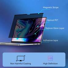 1pc Magnetic Privacy Screen Protector For MacBook - Anti-Peeping, Anti-Glare, Anti-Scratch, Anti-Fingerprint, Matte Surface, Compatible With Apple Neo A3404 New Model, Magnetic Removable Anti-Glare, Easy Installation/No Bubbles Air No Residue - View 7