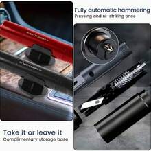 1件装二合一汽车车窗破窗器，安全无价，逃生锤守护生命，小巧便携逃生工具 - 逃生錘 - 查看 3