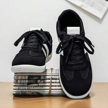 2026新款男士运动鞋、男士时尚休闲鞋、系带鞋、滑板鞋、男士运动鞋、个性街头风男鞋 - 黑色 - 查看 3