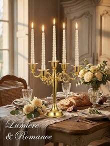 这款金色优雅多臂烛台，法式风格家居装饰，营造浪漫氛围，适合客厅、节日等场合。是结婚纪念日、浪漫时刻的完美之选。这款波西米亚风格的锌合金桌面摆件，非常适合家居装饰、壁炉装饰、圣诞派对、乔迁礼物、婚礼、餐厅和聚会等场合。 - 多款式 - 查看 2