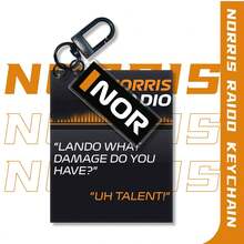 1个F1无线电钥匙扣，诺里斯TR，Lec Tr，赛车头盔钥匙扣，无线电接收器钥匙扣，头盔配件钥匙扣，包包挂饰，汽车装饰，桌面摆件，生日礼物，派对礼品 - 彩色 - 查看 17