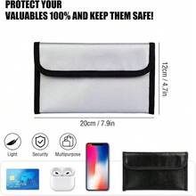 Multipurpose Fire-Resistant & Waterproof Bag - 4200°F Insulated, Cash Fire-Proof Bag With Zipper & Reflective Strips, Waterproof Document Pouch, Valuables Fire-Resistant Bag, Available In Large, Medium And Small Sizes - 8.2 Inches * 5.1 Inches - View 4