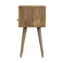 Solid Wood Mini Oak-Ish Bedside 1 Drawer And Open Slot Brown - 棕色 - 查看 8