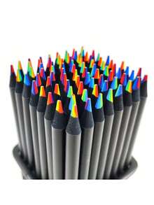 12/24支彩虹铅笔，彩色铅笔，彩色组合木质黑色铅笔素描绘画用品，适合作为生日礼物、派对礼物、万圣节礼物、圣诞节礼物，绘画爱好者必备，返校季好物 - 查看 3