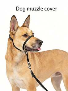 Gentle Leader Head Collar - Helps Improve Walking - Durable Nylon Construction - Padded Nose Loop - Adjustable Fit - Comfortable Walk-In Neck - Black - View 1