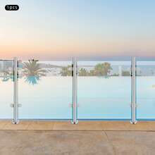 SENDERPICK Glass Railing System Tempered Glass Balcony Railing Deck Balustrade Handrail Stainless Steel - Silver - View 10