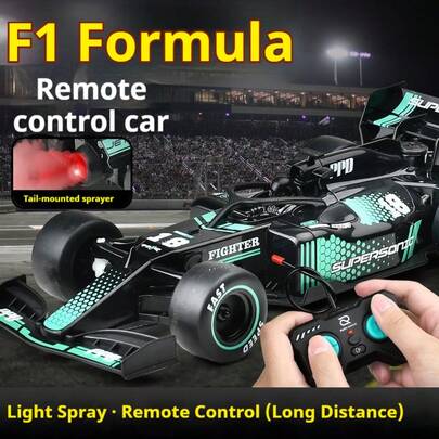 1pc F1 Remote Control Car With Spray Function Toy, High Speed Drift Racing Car, Gift (Batteries Not Included)