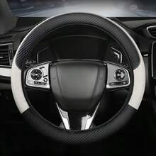 A Steering Wheel Cover Made Of Mesh And Carbon Fiber Faux Leather, Suitable For Most Car Models, Without An Inner Ring, And Usable In All Seasons - Multicolor - View 11