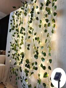 Dây leo thường xuân nhân tạo 84,7 inch, dây leo thường xuân giả, dây leo lá nhân tạo, dây leo treo, vòng hoa lá dưa hấu, dây đèn nhấp nháy, dây leo lá xanh giả, dây leo cây xanh nhân tạo, hoa giả, trang trí mùa xuân, thích hợp cho sân vườn ngoài trời, tường, ban công, hàng rào, cây cối, đám cưới, tiệc tùng, trang trí nhà hàng. - Dây đèn trang trí hình lá dưa hấu chạy bằng năng lượng mặt trời - Xem 8