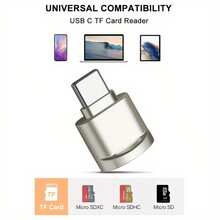 迷你TF卡读卡器，兼容智能手机、电脑、平板电脑、相机、无人机等设备，存储卡读卡器 - 查看 4