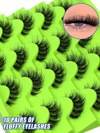 10 Cặp Mi Giả Tự Nhiên, Mi Mềm Mịn Cao Cấp, Mi Giả Hiệu Ứng 3D, Mi Cong Chữ C, Mi Giả Lông Chồn Nhẹ, Mi Giả Tự Dính, Mi Dải Đầy Đủ, Mi Tự Nhiên, Mi Thoáng Khí với Dải Mỏng Trong Suốt, Phù Hợp Cho Mọi Dịp, Thân Thiện Với Người Mới Bắt Đầu, Tạo Lớp Trang Điểm Tự Nhiên