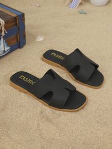 1双真皮幼儿/小女孩平底凉鞋，简约可调节绑带圆头时尚优雅可爱罗马凉鞋，适合6-17岁女孩日常休闲度假沙滩穿着，2026春夏款 - 黑色 - 查看 5