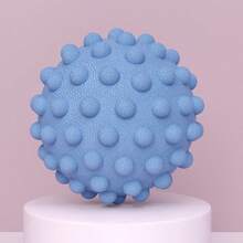 1pc TPR Textured Fascia Ball, Solid Muscle Relaxation 3 Colors Yoga Ball For Shoulder, Neck Massage - Multicolor - View 7