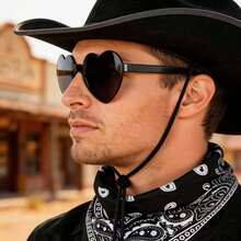 3pcs Western Cowboy Costume Set - Perfect For Halloween/Themed Parties/Street Photography Shooting - Black - View 5