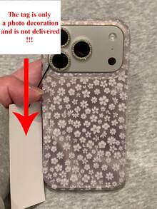 Sequins,Diamond Cute Shiny Pink Flower Phone Case Compatible With IPhone 17ProMax 17Pro 16 15 14 13 12 Pro Max 11, Adorable Spring Floral Anti-Drop Soft Shell - Pink - View 4