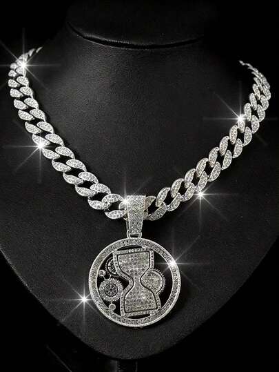 New Arrival Hiphop Fashion "Time Is Money" Pendant Necklace, Unique Accessory For Men, Great Gift For Friends And Family