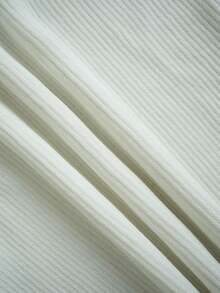 Elegant Women's Metal Buckle Shoulder Short Sleeve Knit Top, Summer Fitted Design Top - White - View 9