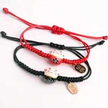 Woven Couple Ceramic Cat Bracelet For Women Best Friends Two Gifts Ancient Style Girly Cute Lucky Cat Red Rope Niche Design Gift - Ceramic Bracelet - View 1